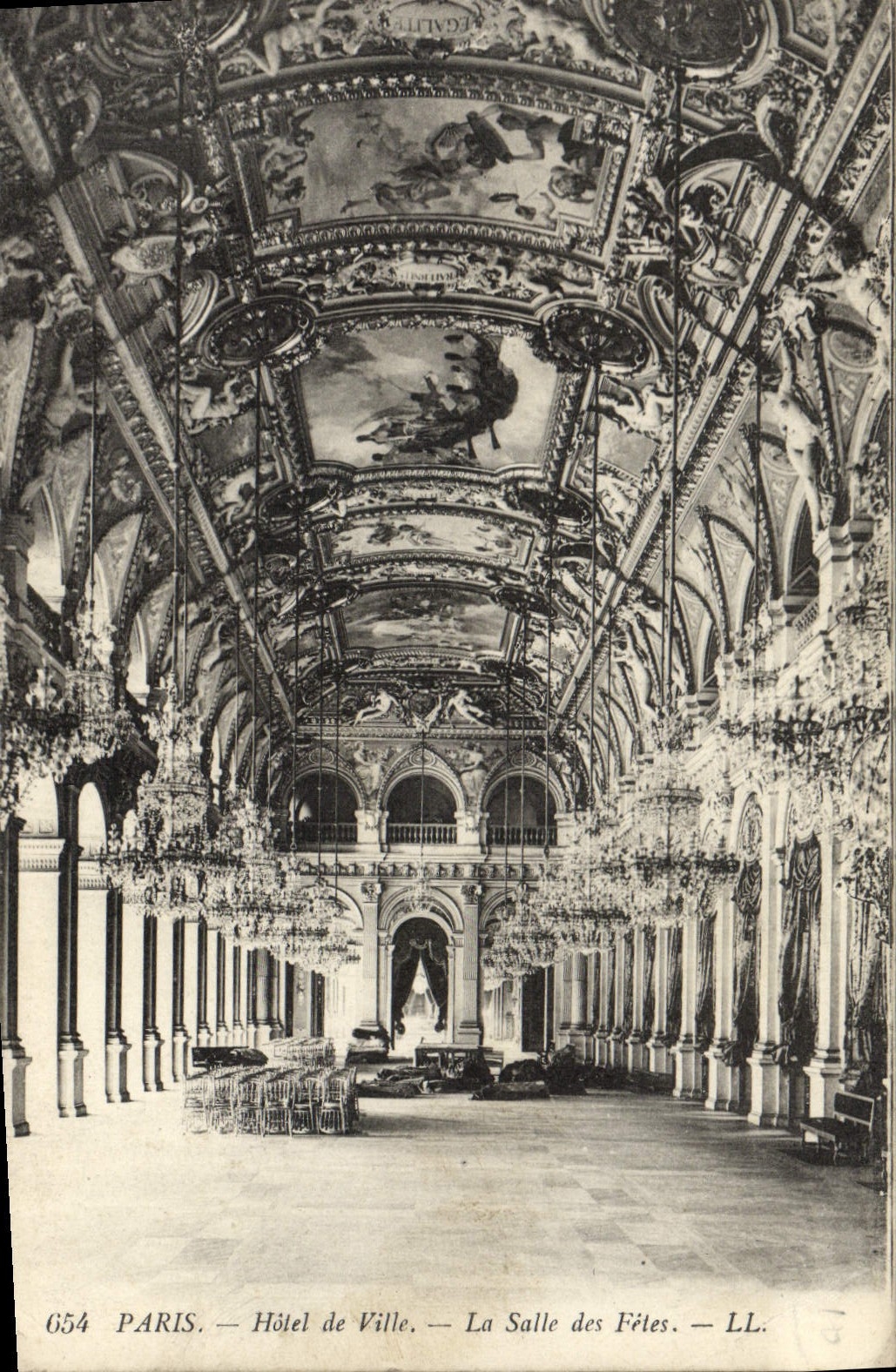 CPA Paris Hotel de Ville La Salle des Fetes