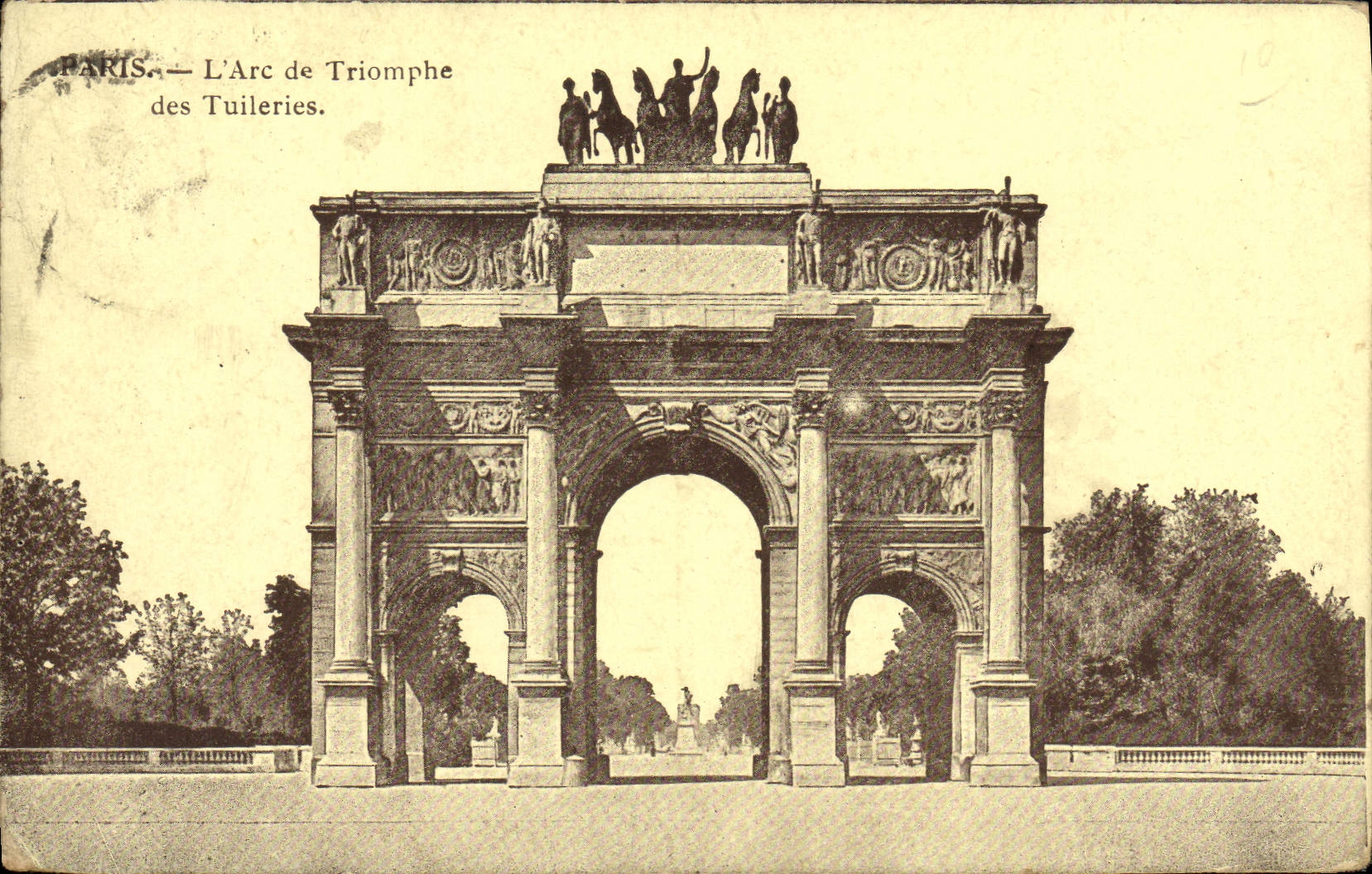 CPA Paris L'Arc de Triomphe des Tuileries