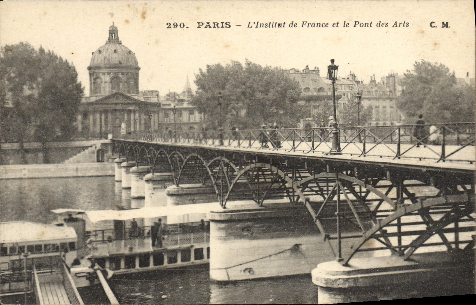 CPA Paris L'Institut de France et le Pont des Arts