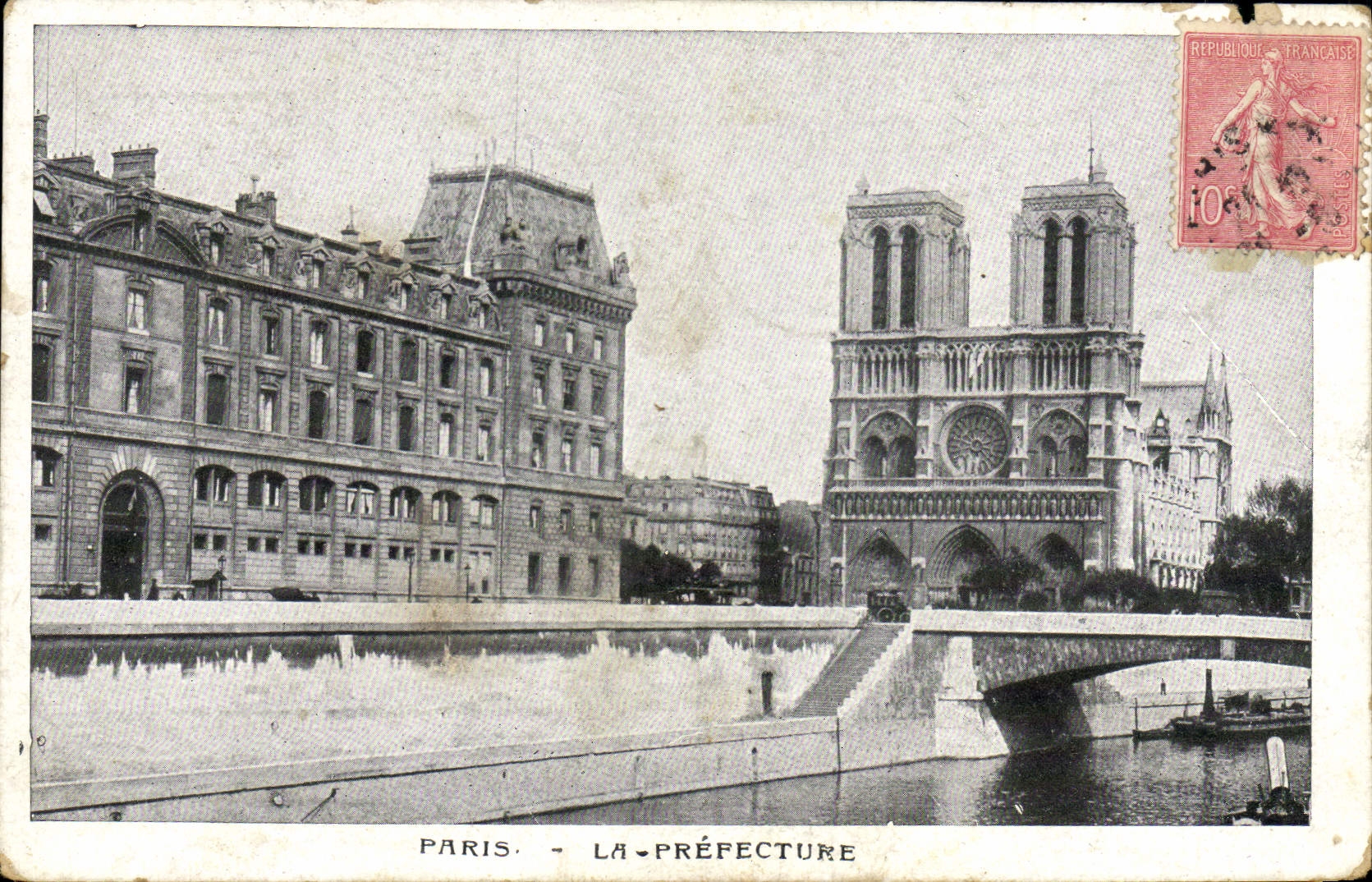 VINTAGE POSTCARD Paris Prefecture