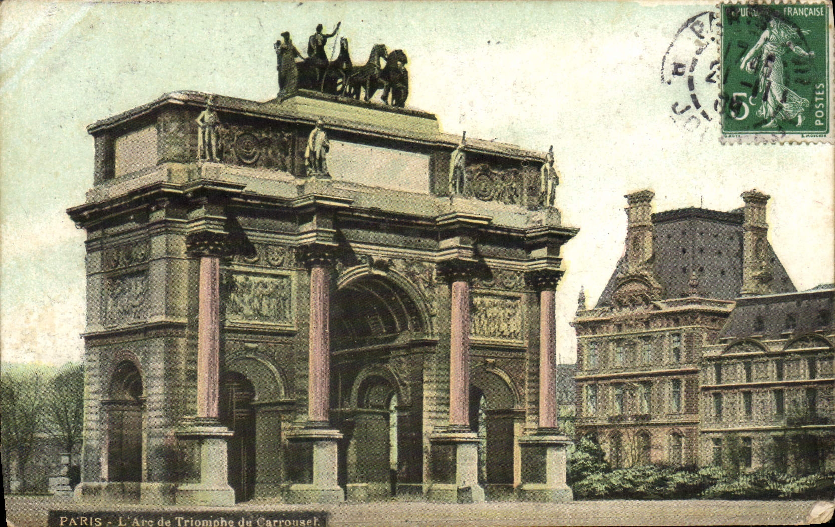 CPA Paris L'Arc de Triomphe de Carrousel