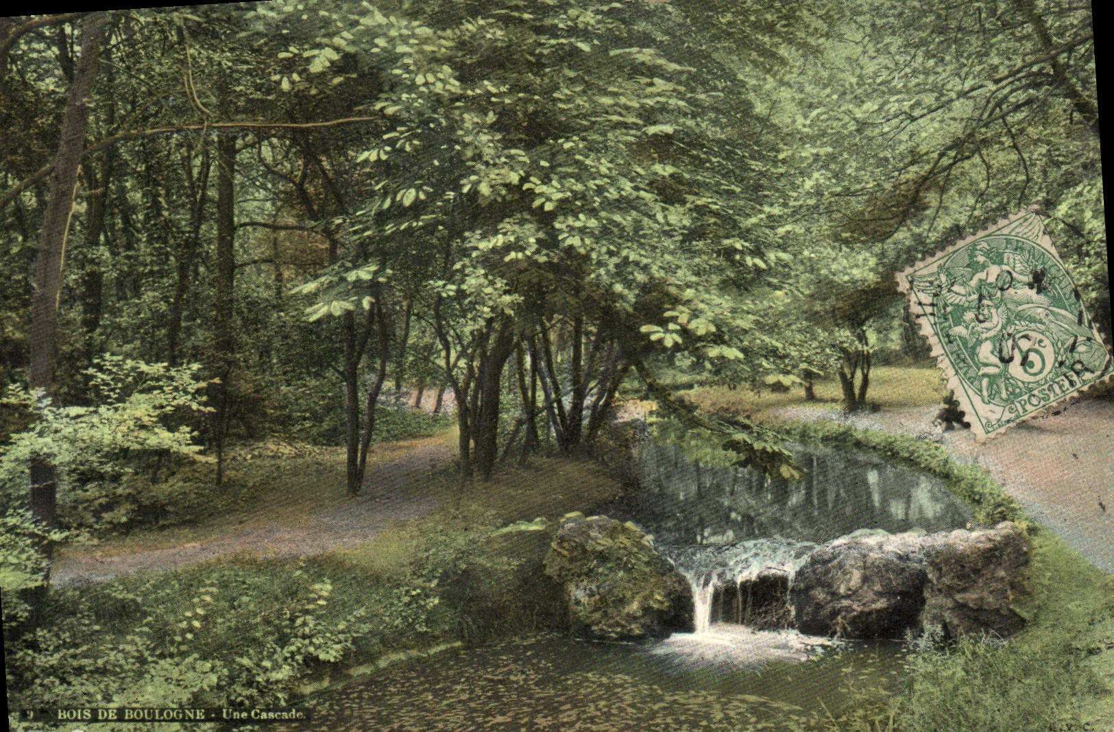 CPA Paris Bois de Boulogne Une cascade