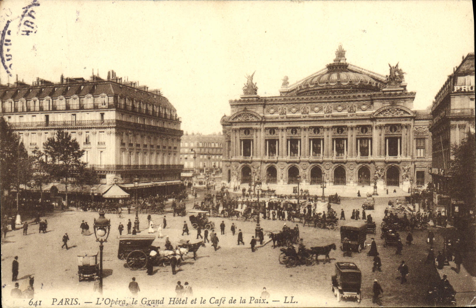 CPA Paris L'Opera le Grand Hotel et le Cafe de la Paix