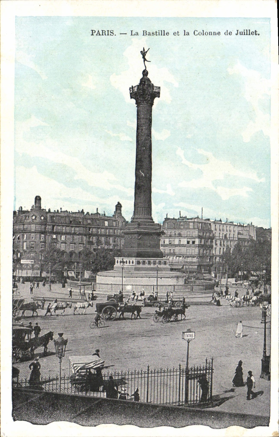 CPA Paris La Bastille et la Colonne de Juillet