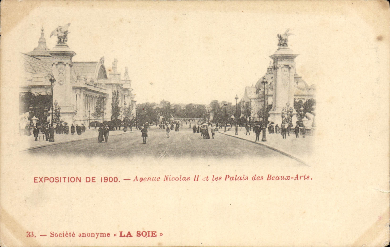 VINTAGE POSTCARD Paris Fair Of 1900 Avenue Nicolas and Palates of Beautiful arts