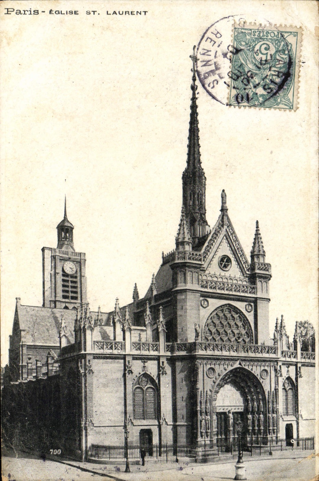 CPA Paris L'eglise Saint Laurent