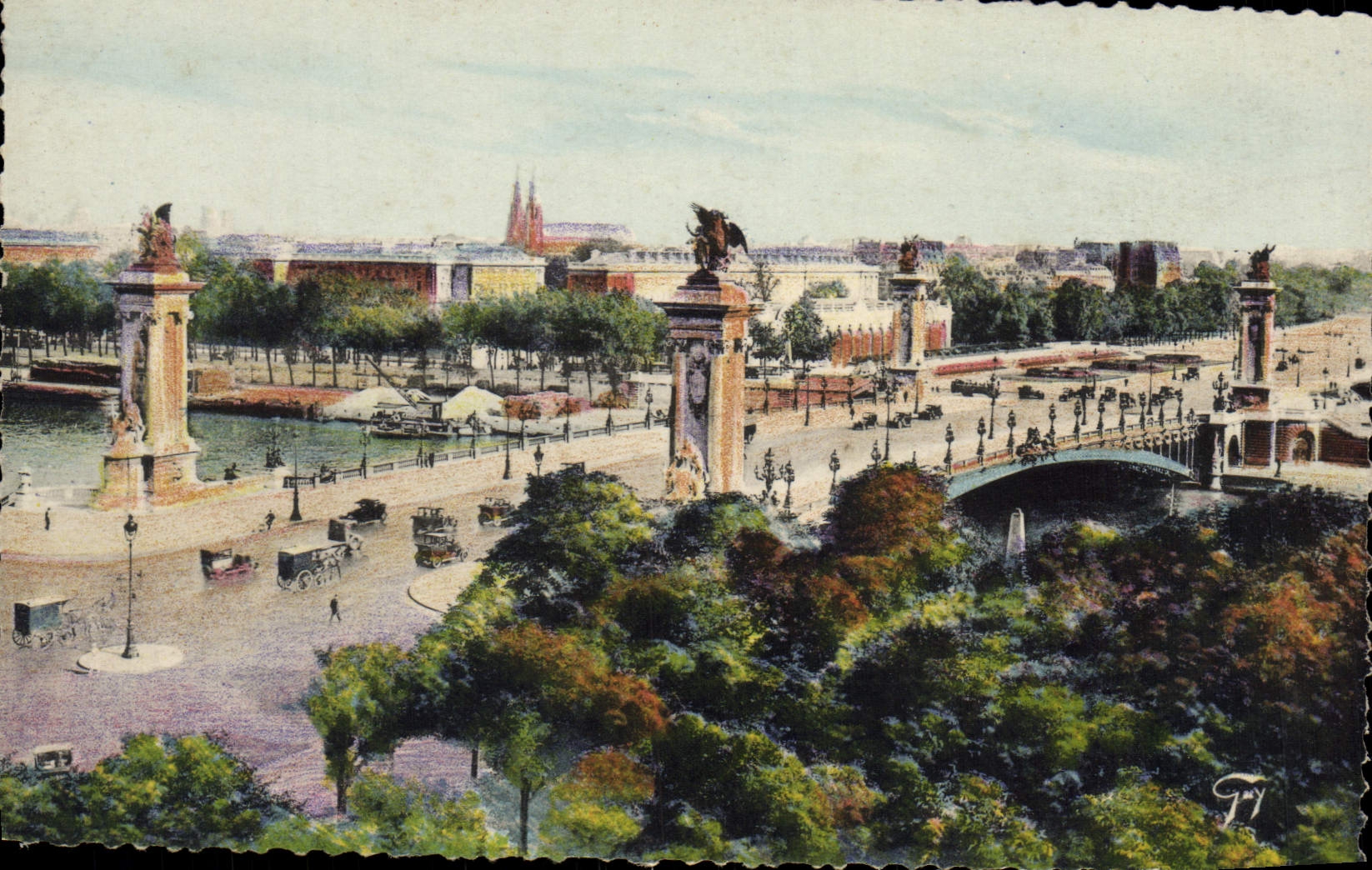 VINTAGE POSTCARD Paris And Its Wonders Bridge Alexandre III