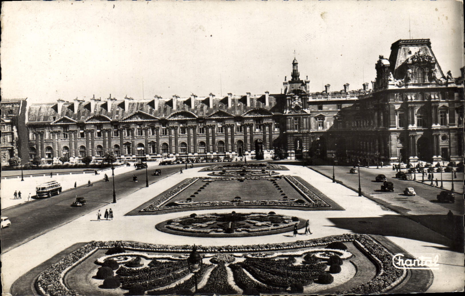 MODERN CARD Paris Louvre and Gardens
