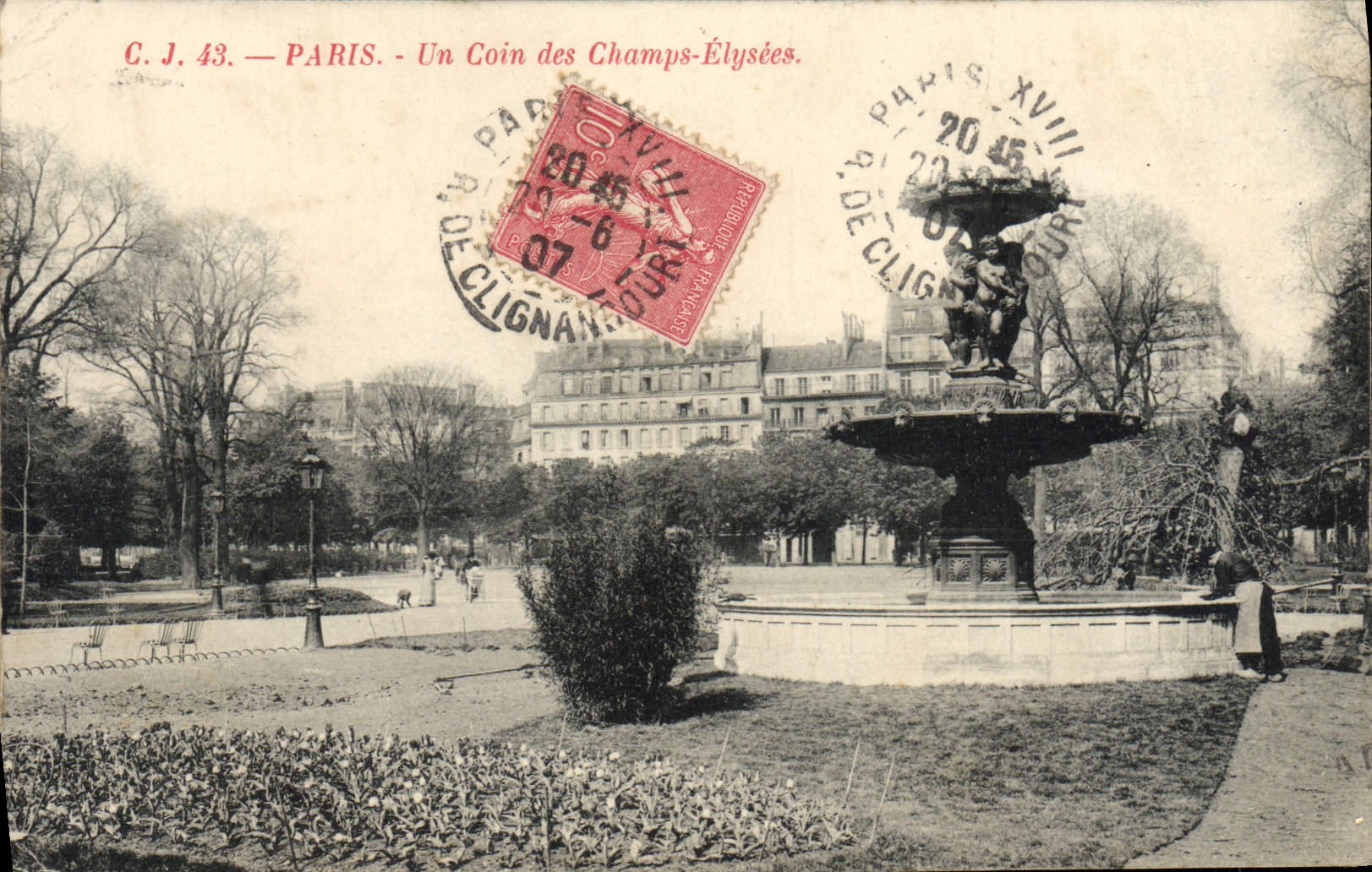 CPA Paris Un Coin des Champs Elysees
