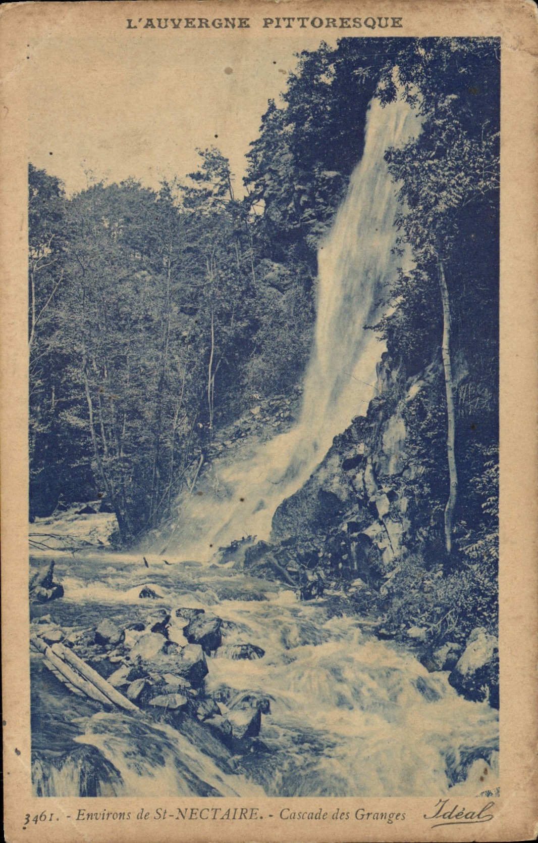 VINTAGE POSTCARD Environs of Saint Nectary Cascades of the Barns