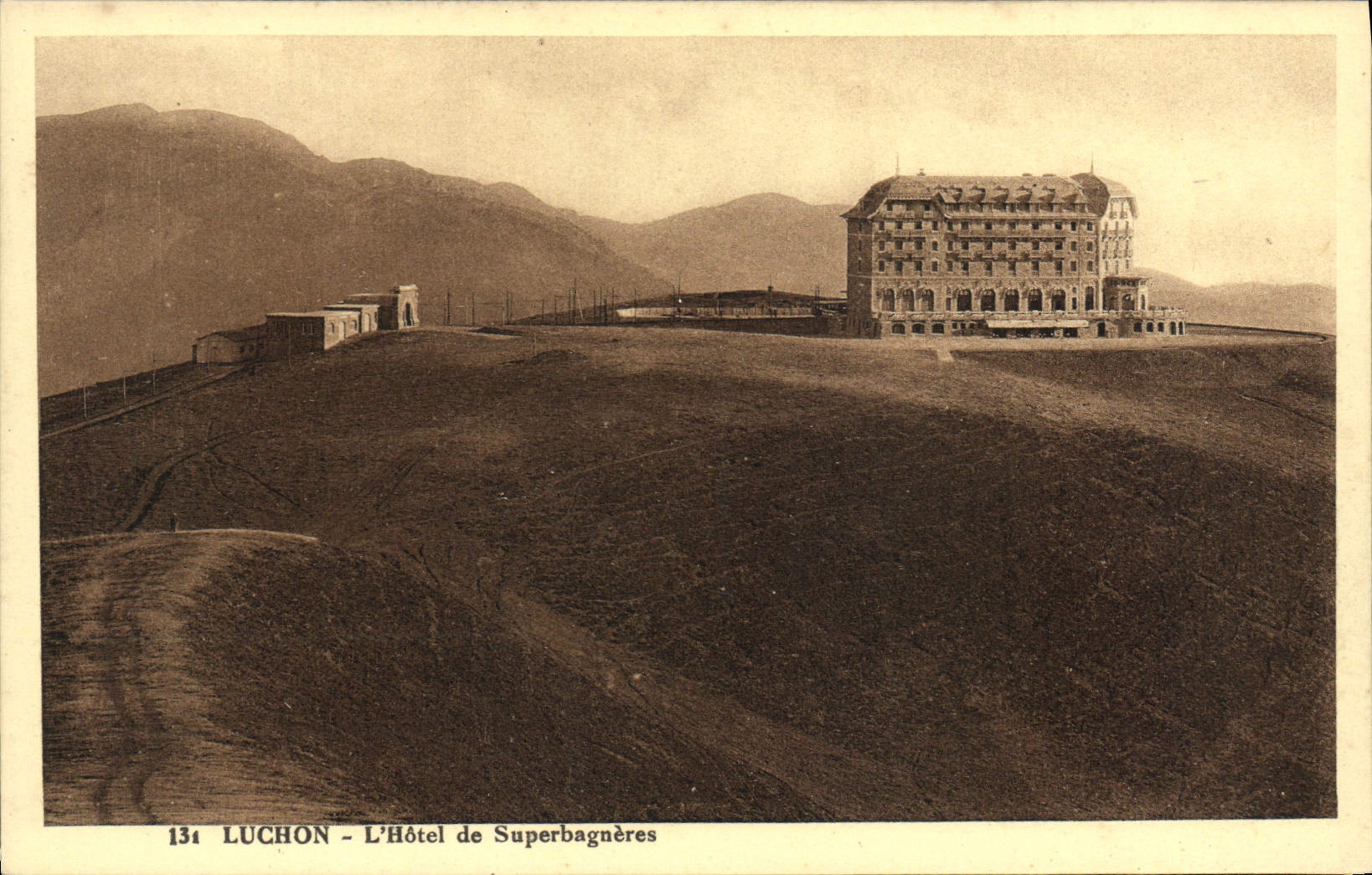 VINTAGE POSTCARD Luchon the Hotel of Superbagneres