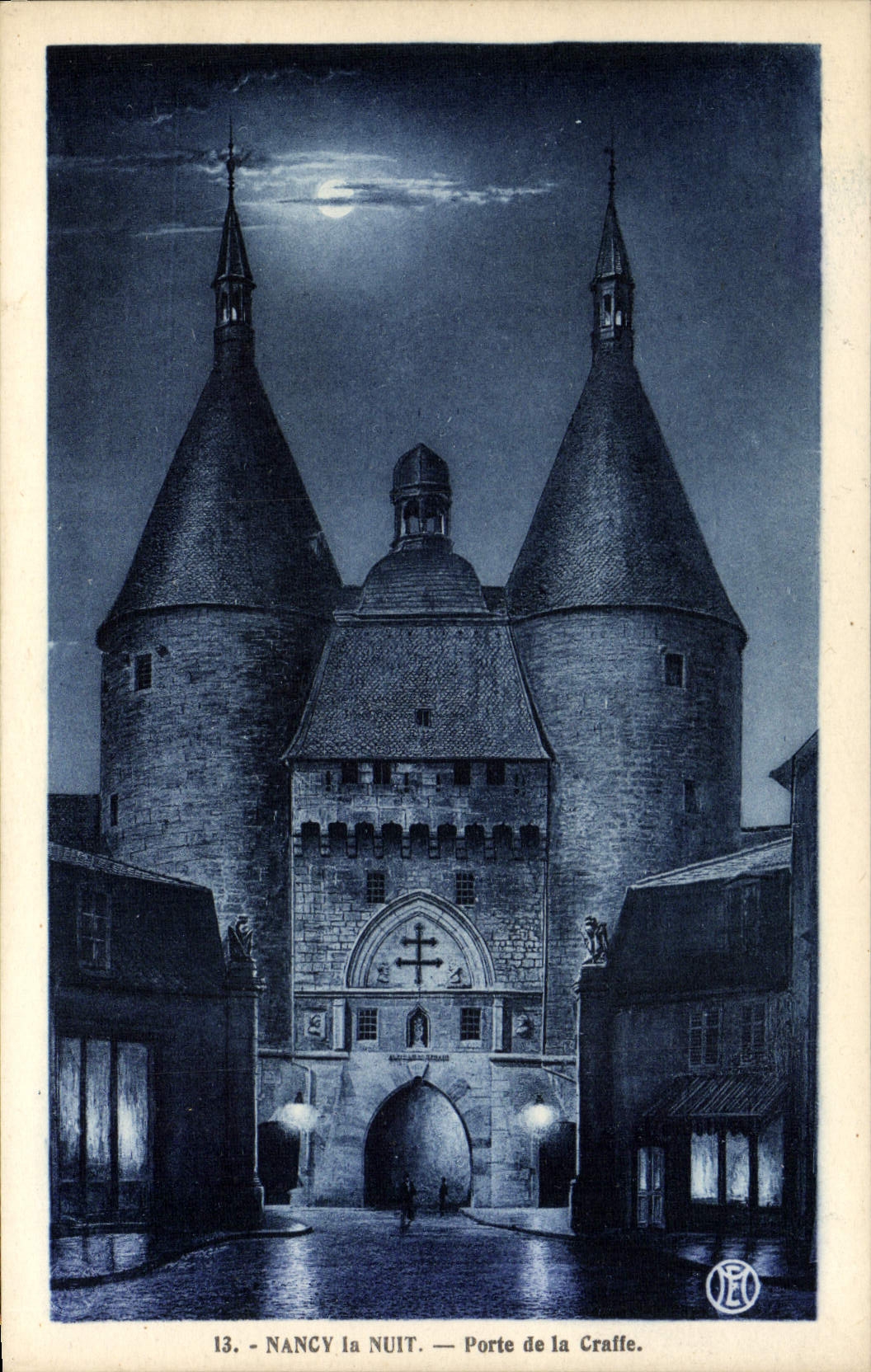 CPA Nancy la Nuit Porte de la Craffe