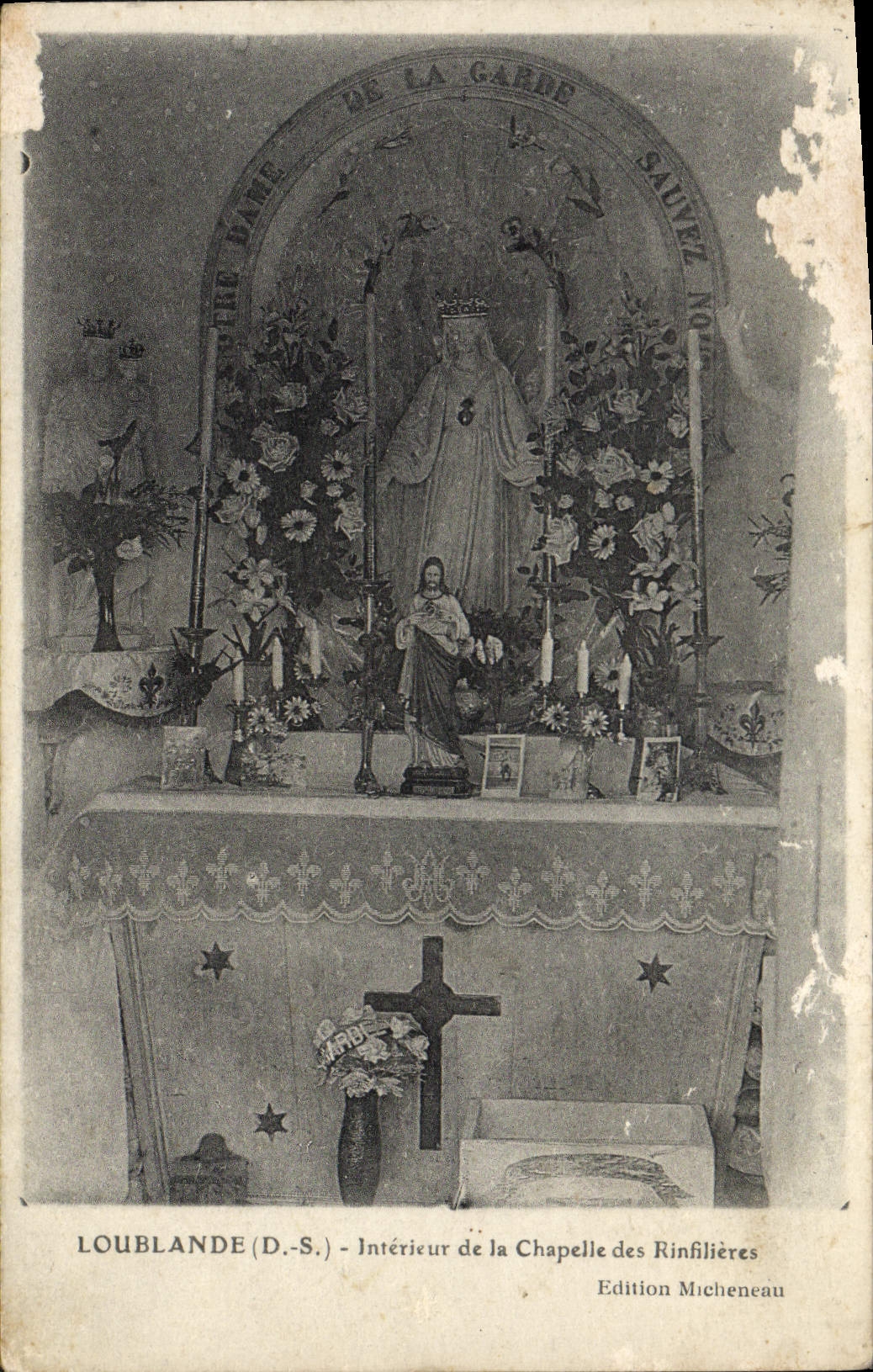 VINTAGE POSTCARD Interior Loublande of the Vault of Rinfilliers