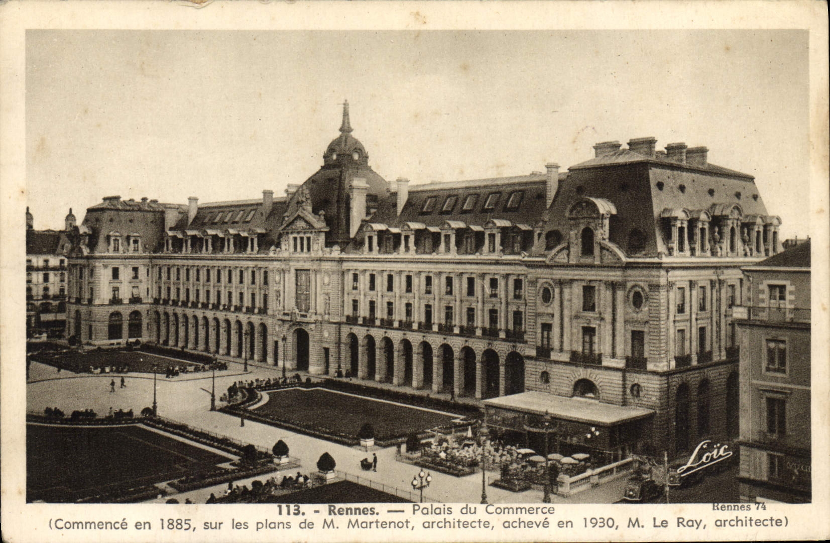 CPA Rennes Palais du Commerce 