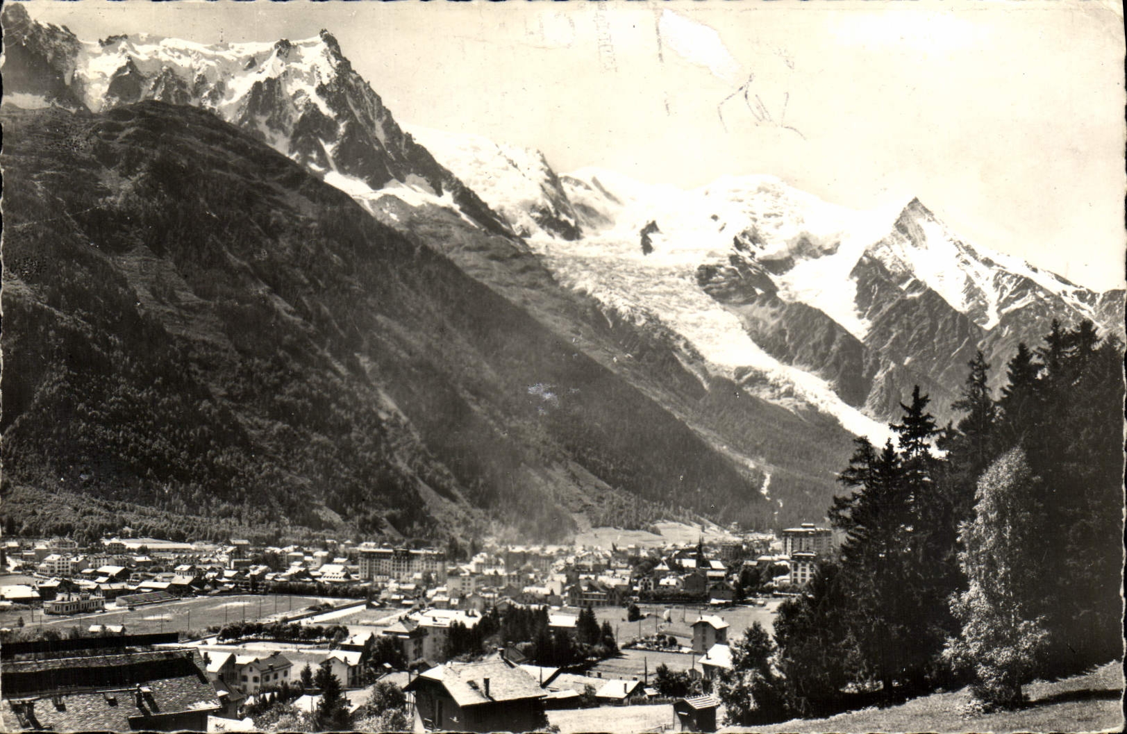 POSTAL MODERNA Chamonix Mont Blanc y Aiguille del sur