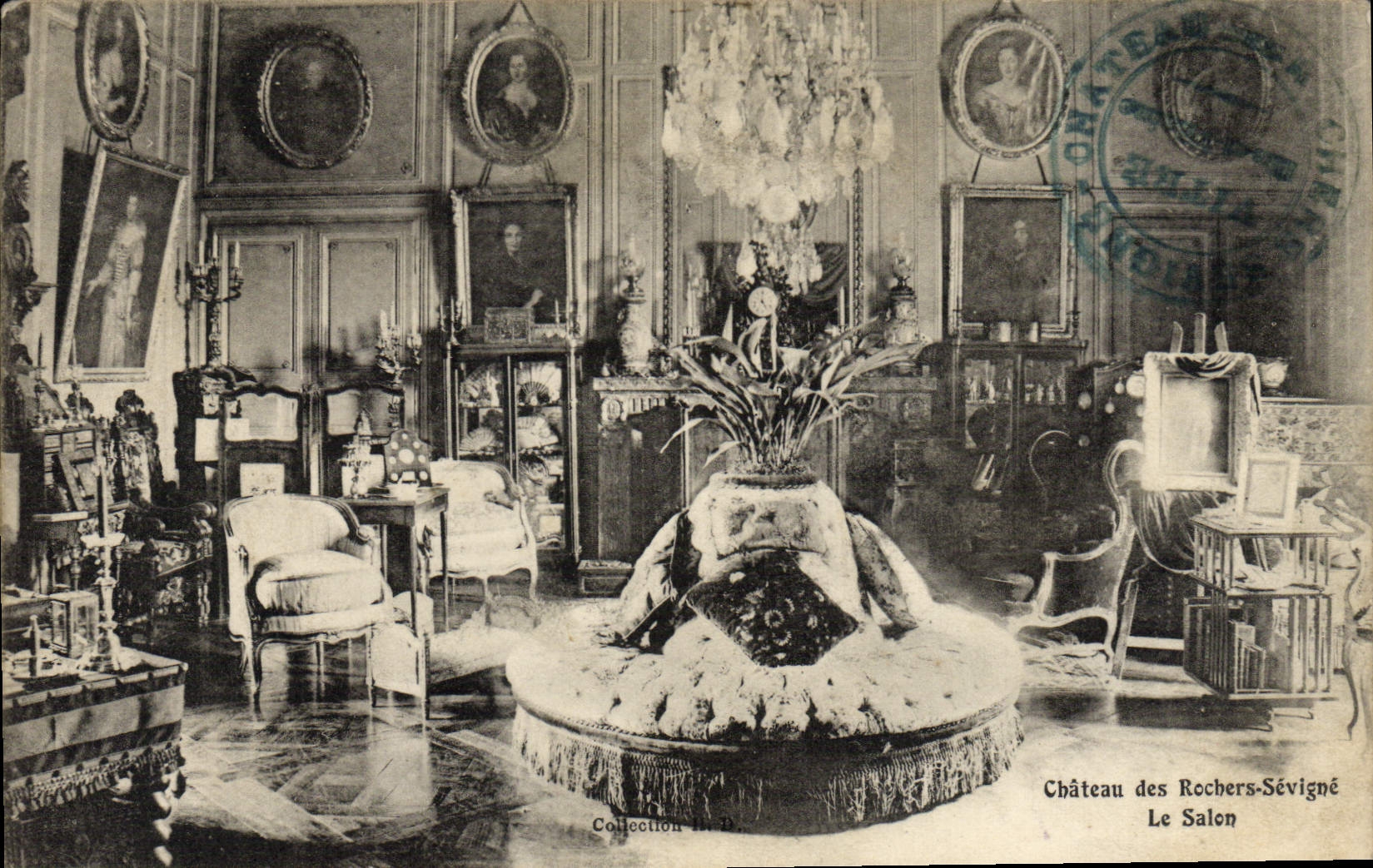 VINTAGE POSTCARD Castle of the Sevigne Rocks the Living room