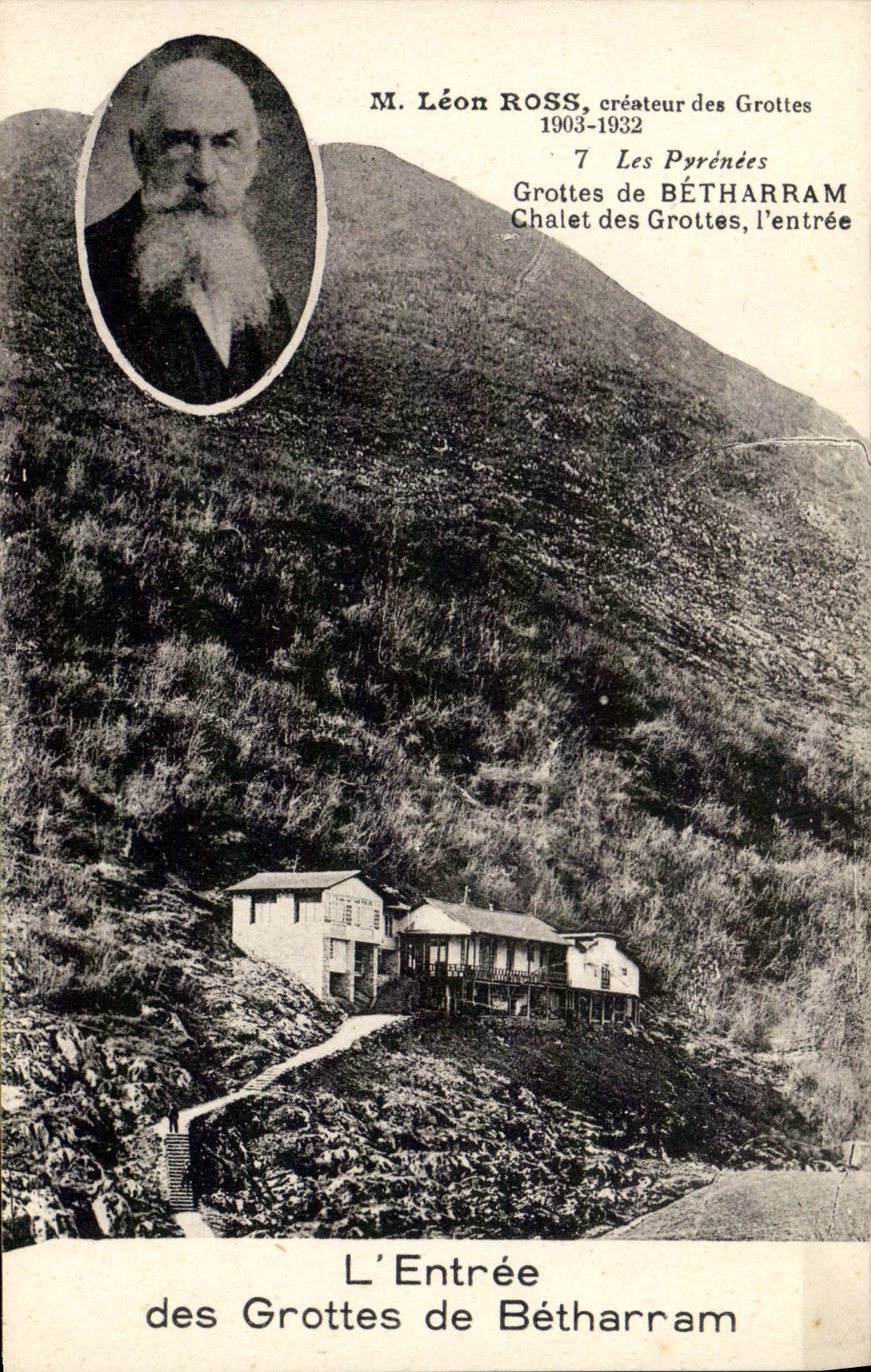 CPA L'Entree des Grottes de Betharram Leon ross Chalet des grottes