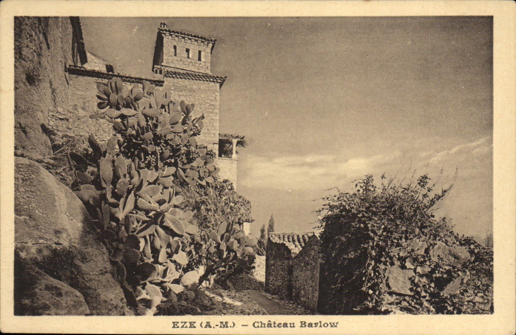 Castillo de Eze Barlow de la POSTAL de la VENDIMIA