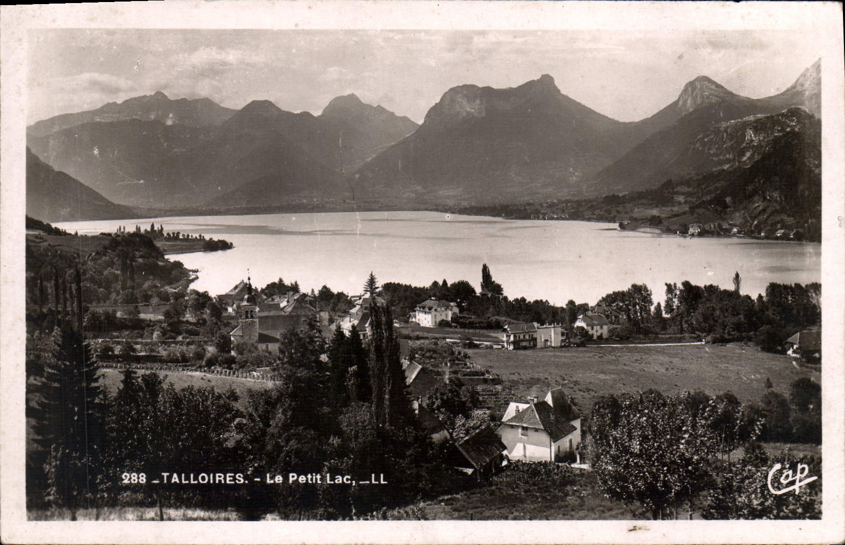 VINTAGE POSTCARD Talloires the Small Lake