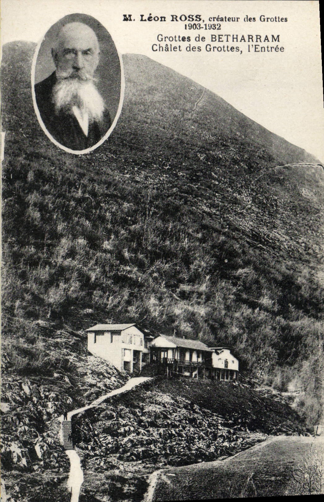 CPA Leon Ross Createur Des Grottes Betharram Chalet des grottes