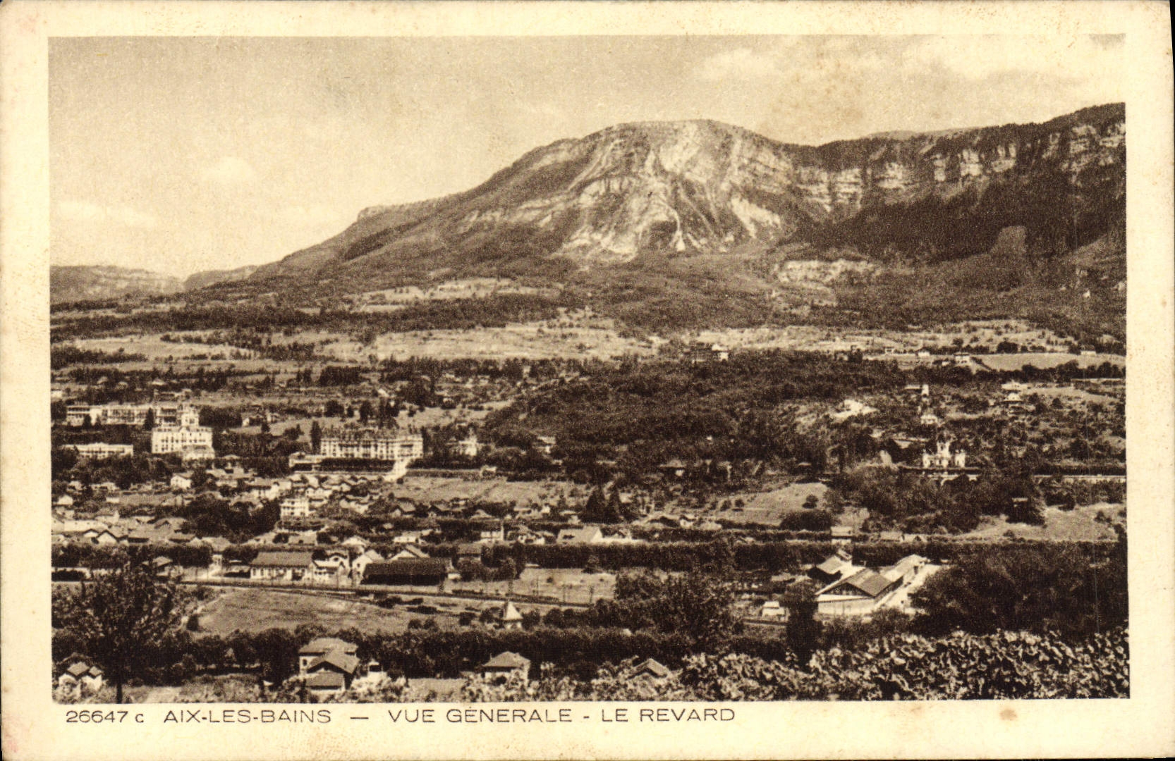 VINTAGE POSTCARD Aix Les Bains View Revard