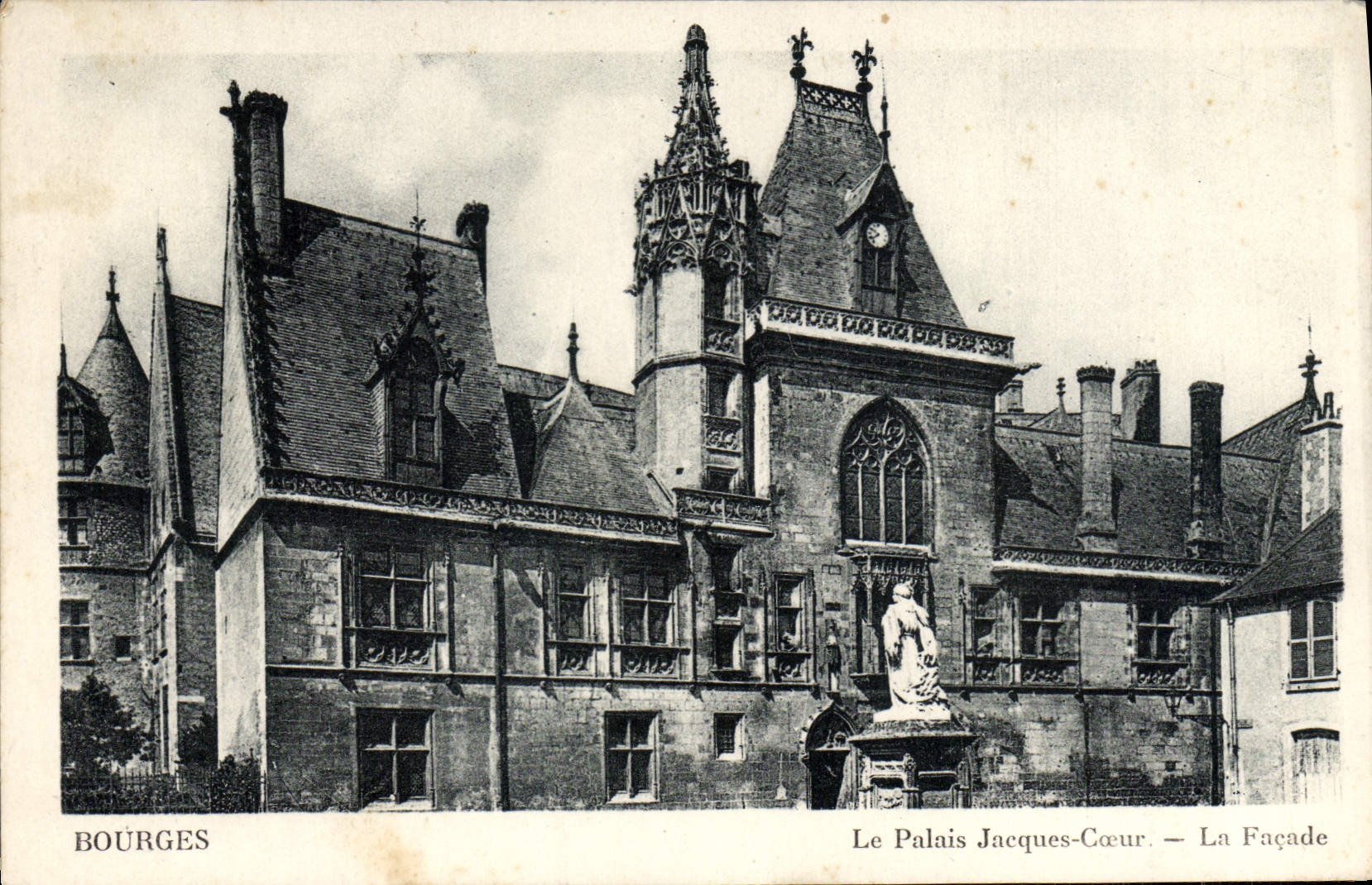POSTAL Bourges de la VENDIMIA el corazón de Jacques del paladar el ataque frontal