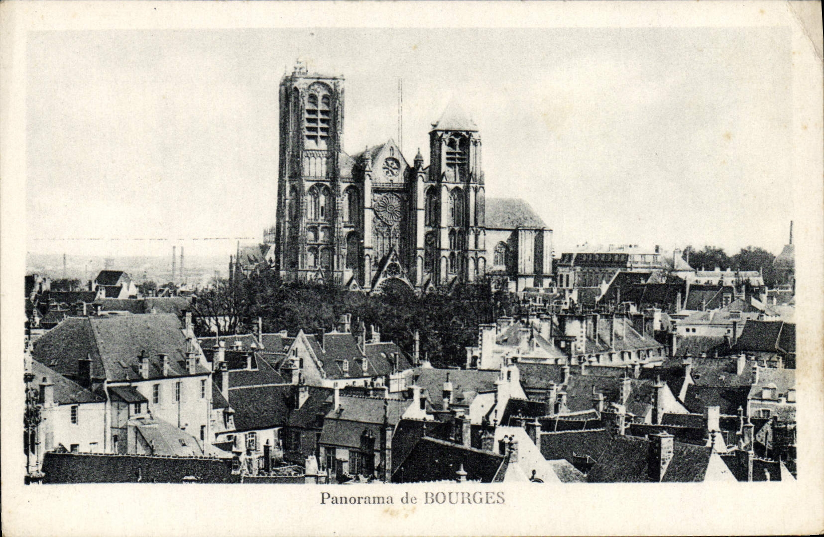 Panorama de la POSTAL de la VENDIMIA de Bourges
