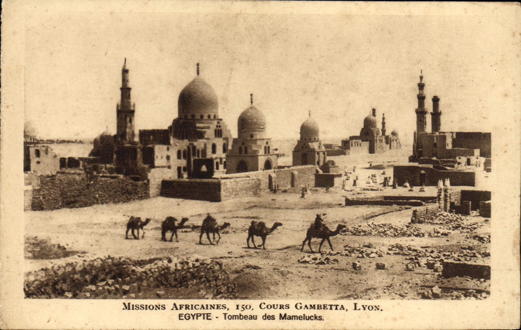 CPA Missions Africaines Course Gambetta Lyon Egypte Tombeau des Mamelucks 