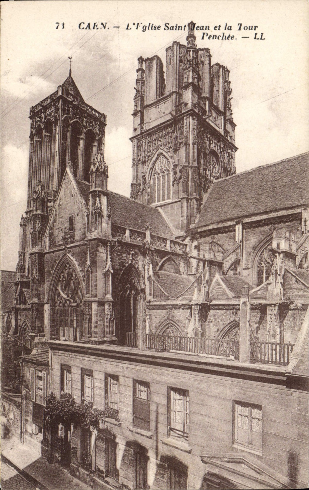 CPA Caen L'Eglise Saint Jean Et La Tour penchee
