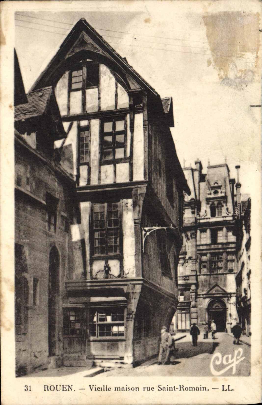 CPA Rouen Vieille Maison Rue Saint Romain