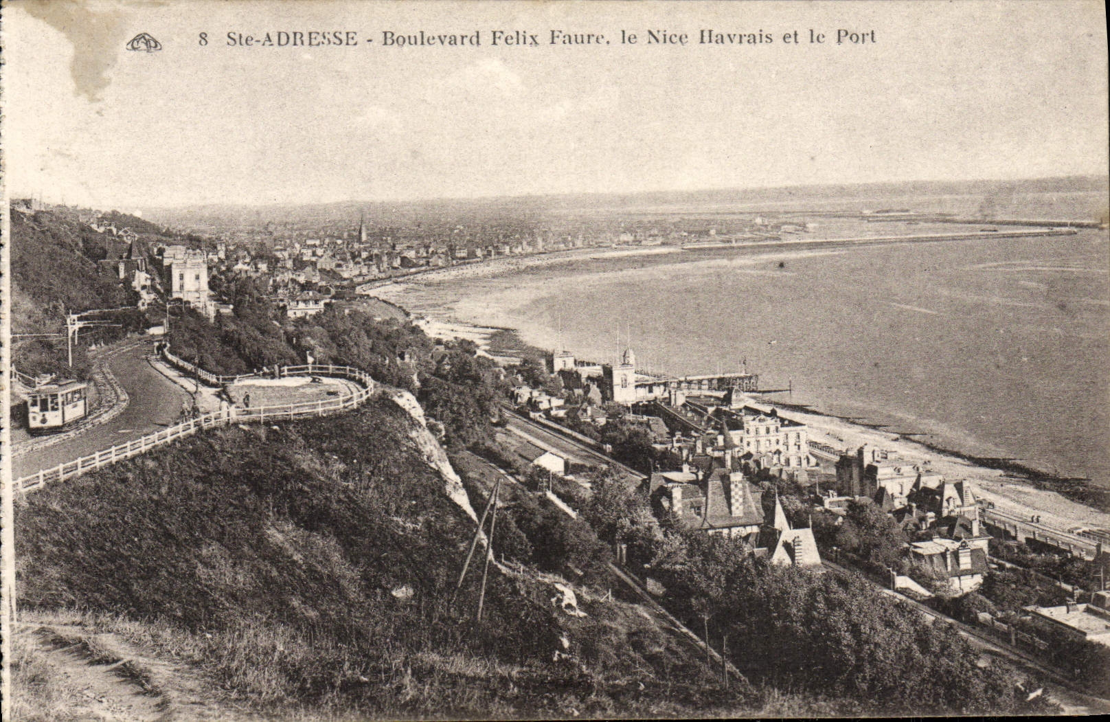 CPA Ste Adresse Boulevard Felix Faure Le Nice Havrais Et Le Port