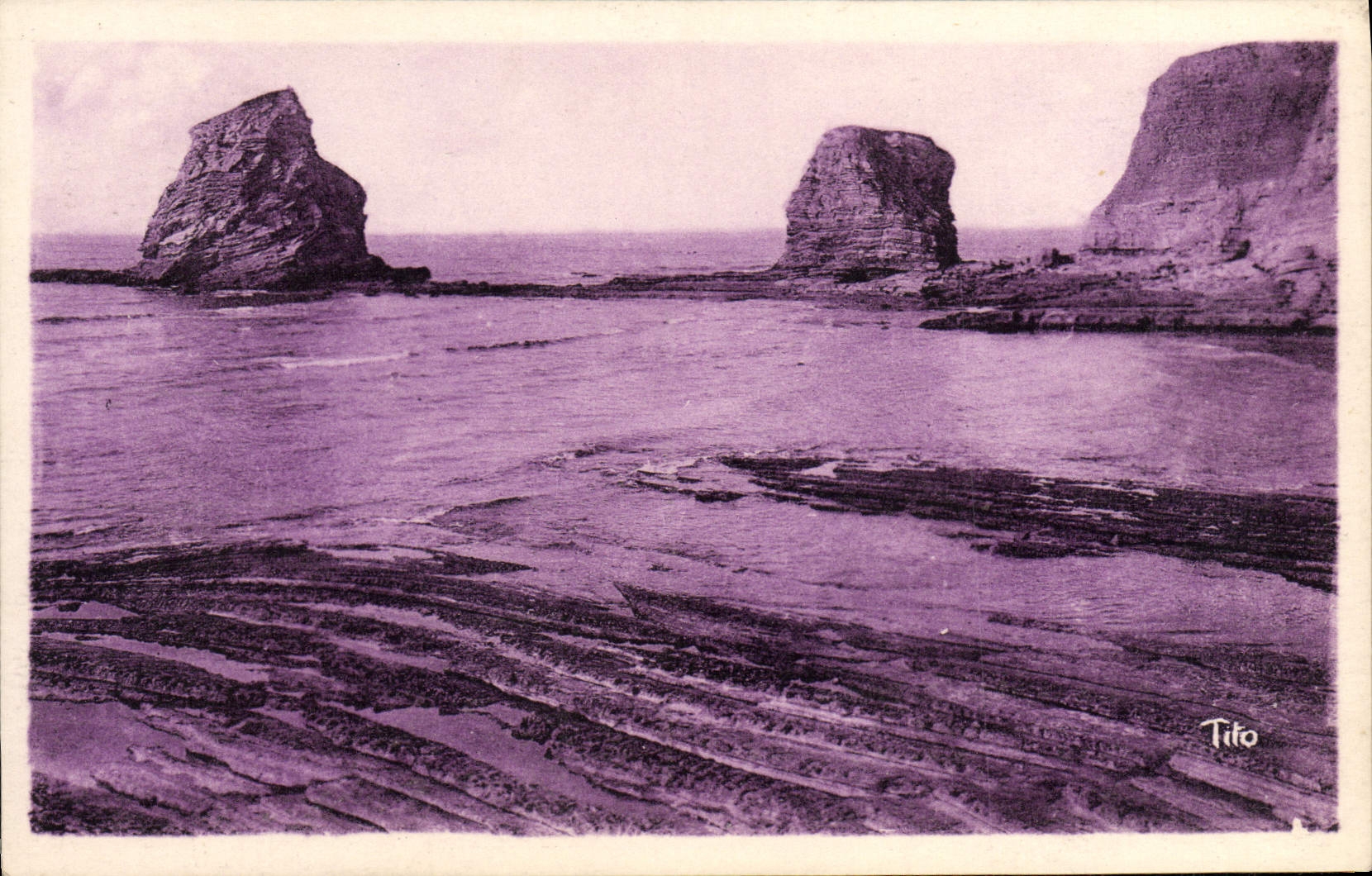 CPA Hendaye Plage Les Deux Jumeaux