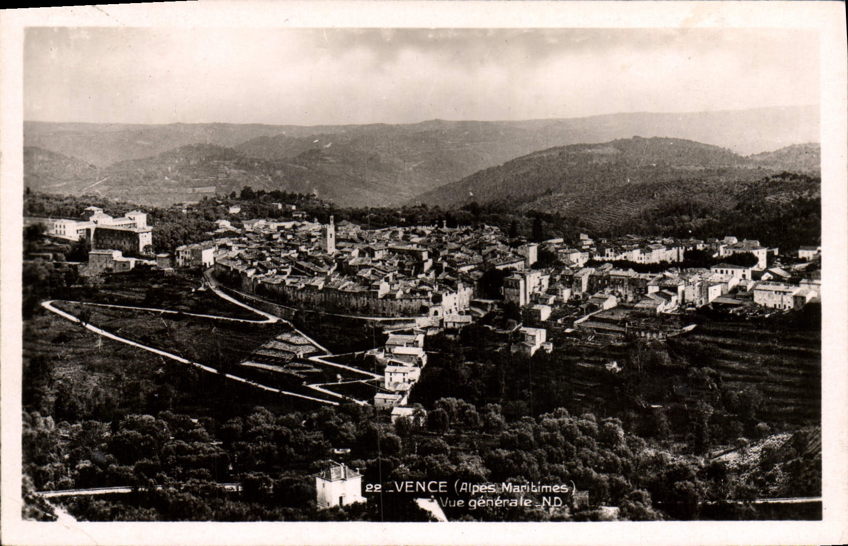 VINTAGE POSTCARD Vence View