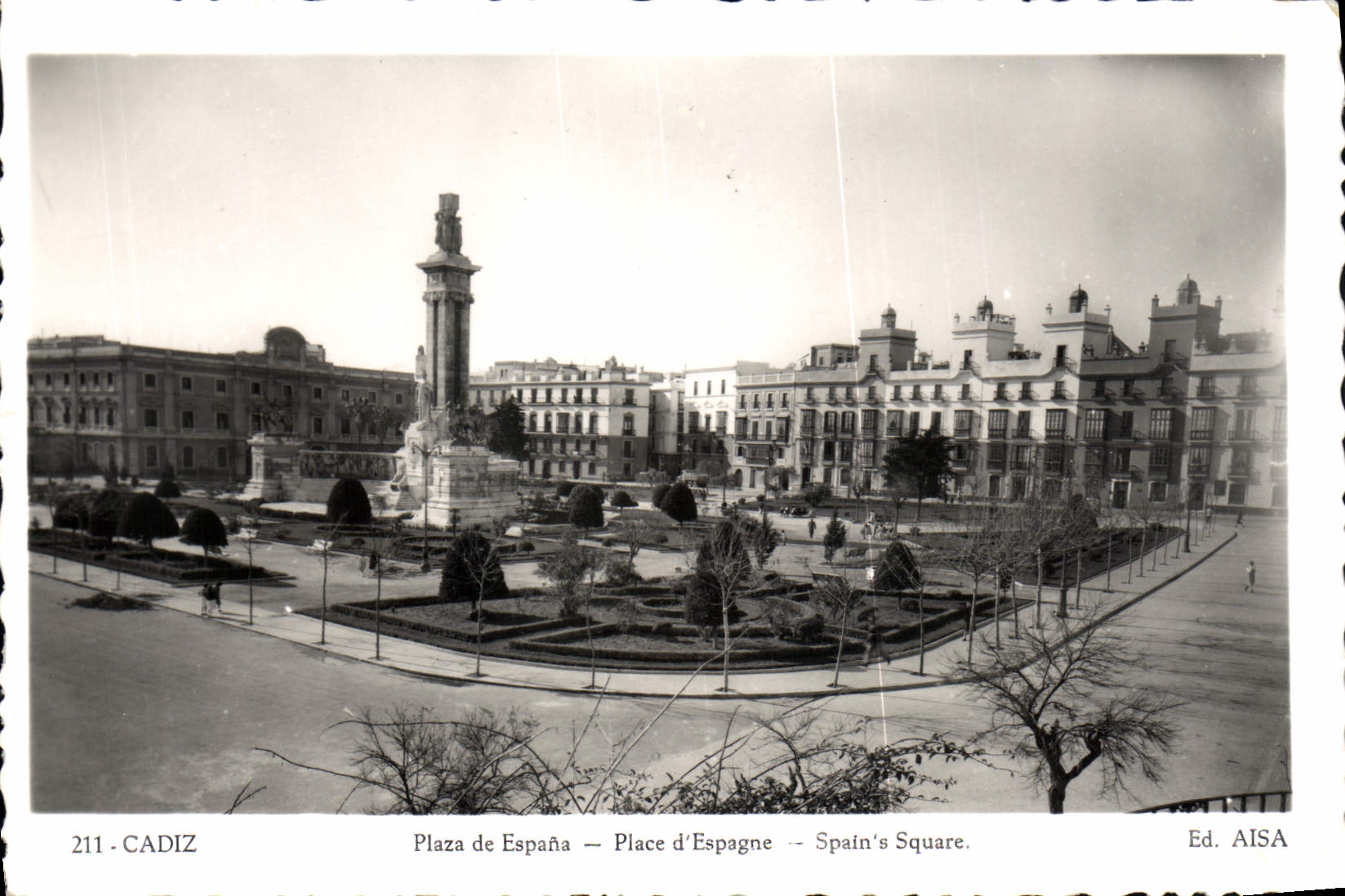 CPM Cadiz Plaza De Espana Place D'Espagne