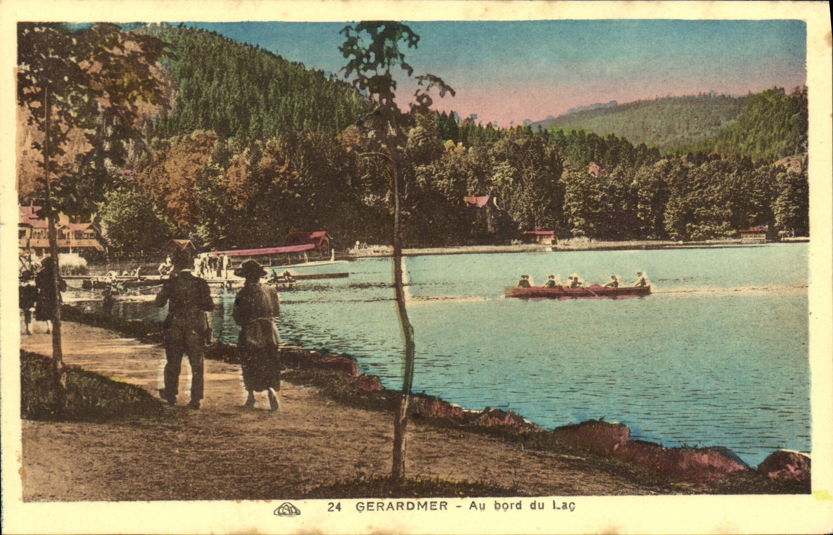 CPA Gerardmer Au Bord Du Lac canoe 