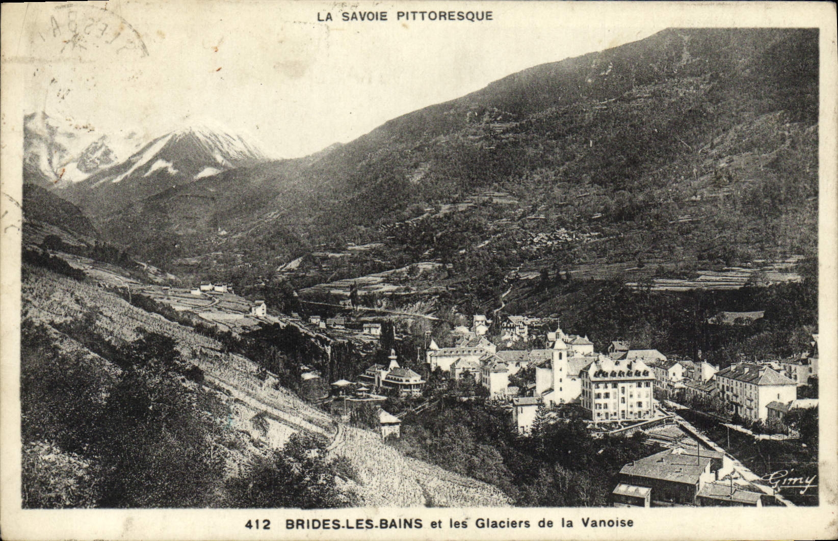 VINTAGE POSTCARD Picturesque Savoy Supports Les Bains And Glaciers Of Vanoise