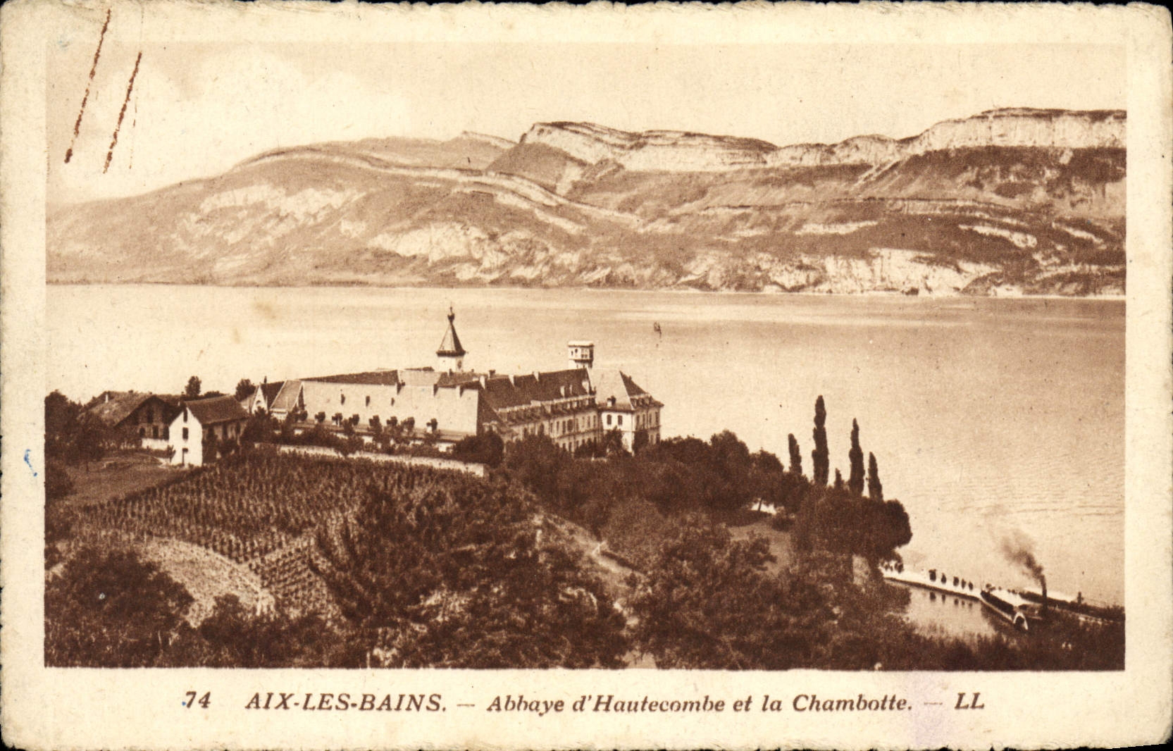 VINTAGE POSTCARD Aix Les Bains Abbey DHautecombe And Chambotte