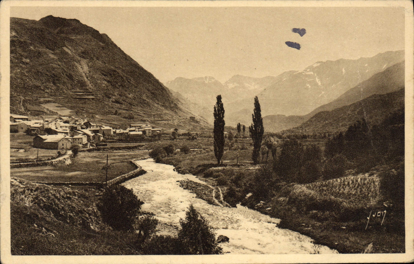 CPA Environs D'Ax Les Thermes Village d'Ur et col de Puymorens