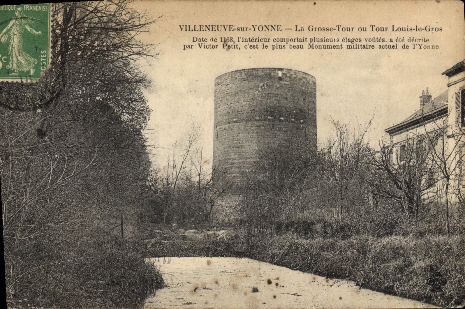CPA Villeneuve Sur Yonne La Grosse Tour Ou Tour Louis Le Gros