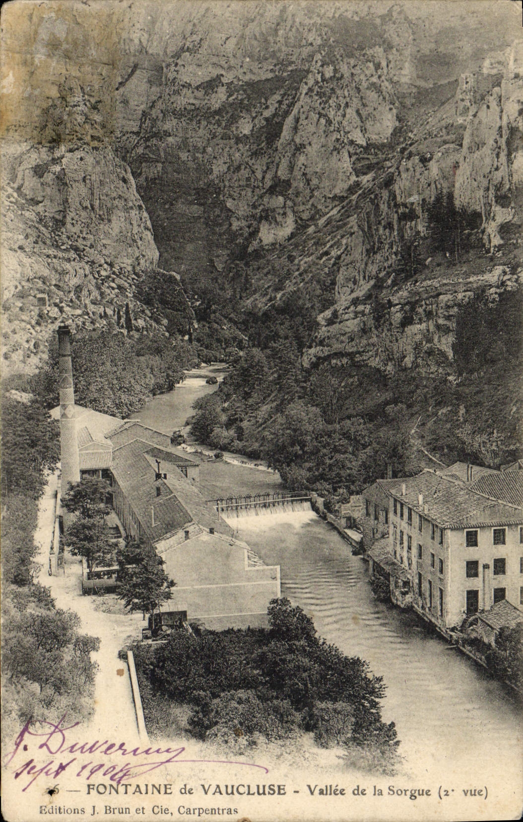 VINTAGE POSTCARD Fountain Of Vaucluse Valley Of Sorgue