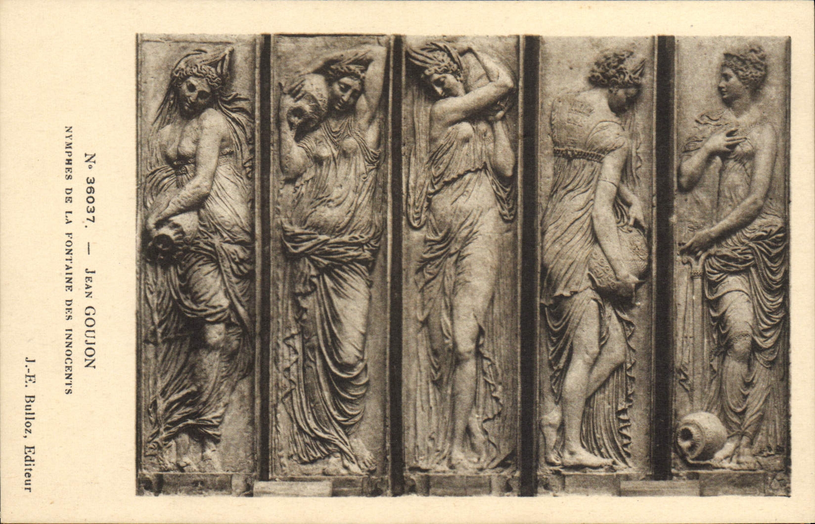 VINTAGE POSTCARD Jean Pin Nymphs Of Pontaine Of the Innocent ones