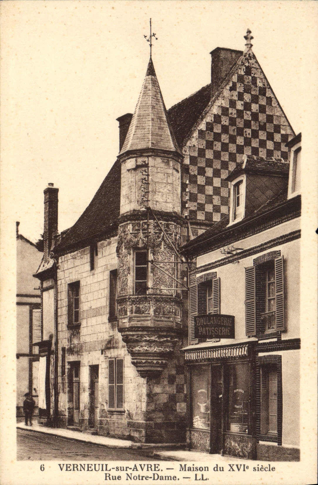 CPA Verneuil Sur Avre Maison 16em Rue Notre Dame
