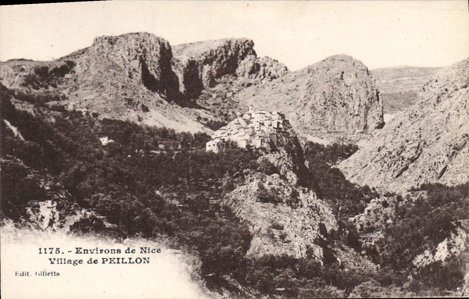 VINTAGE POSTCARD Surroundings Of Nice Village Of Peillon
