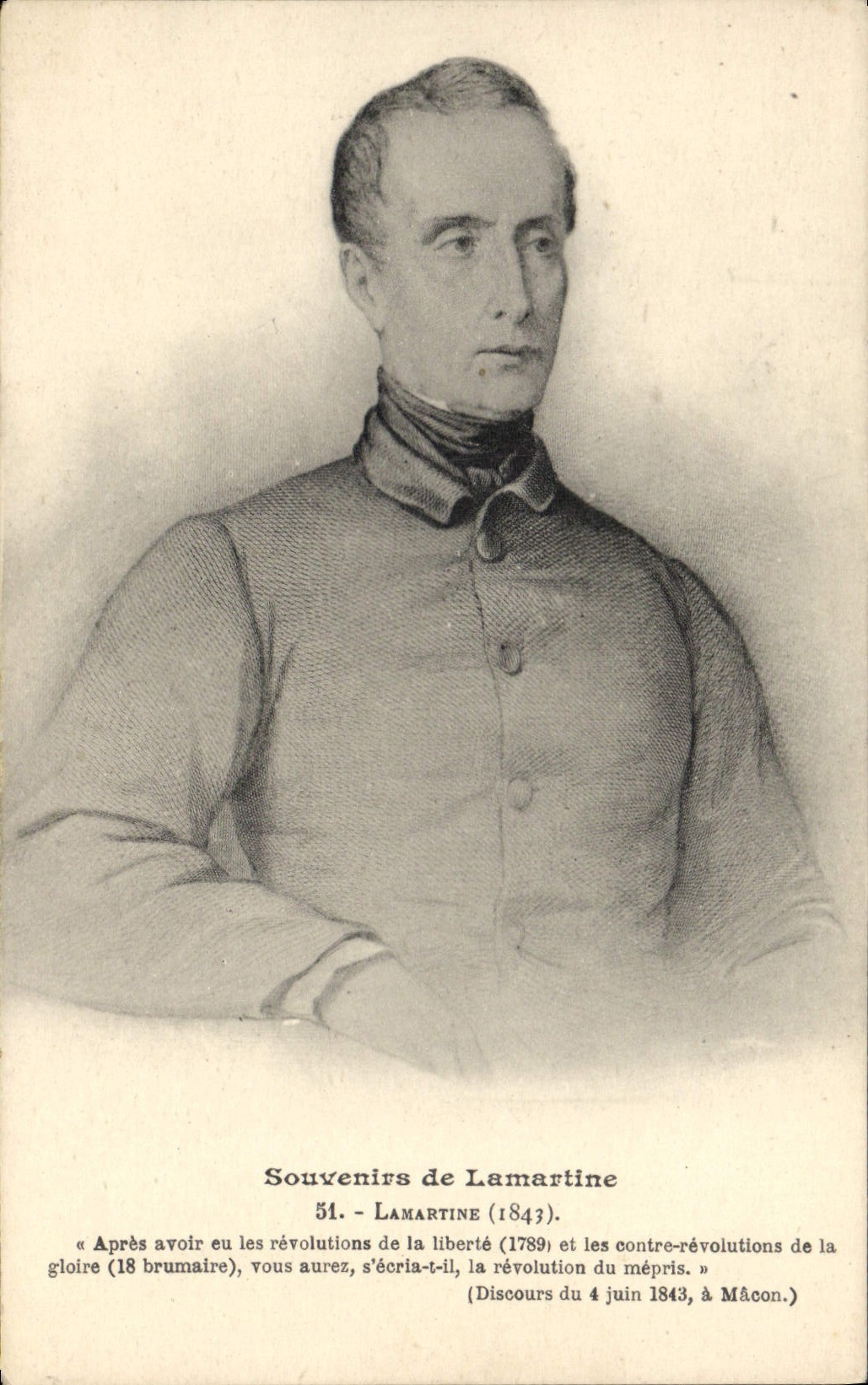 VINTAGE POSTCARD Souvenirs Of Lamartine