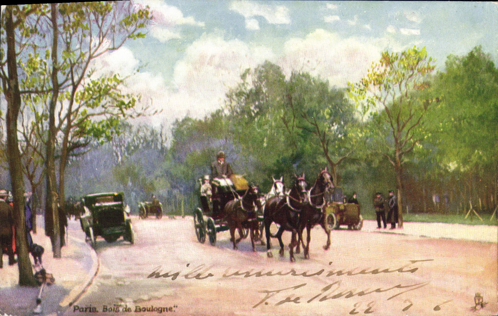 CPA Paris Bois De Boulogne Chevaux 