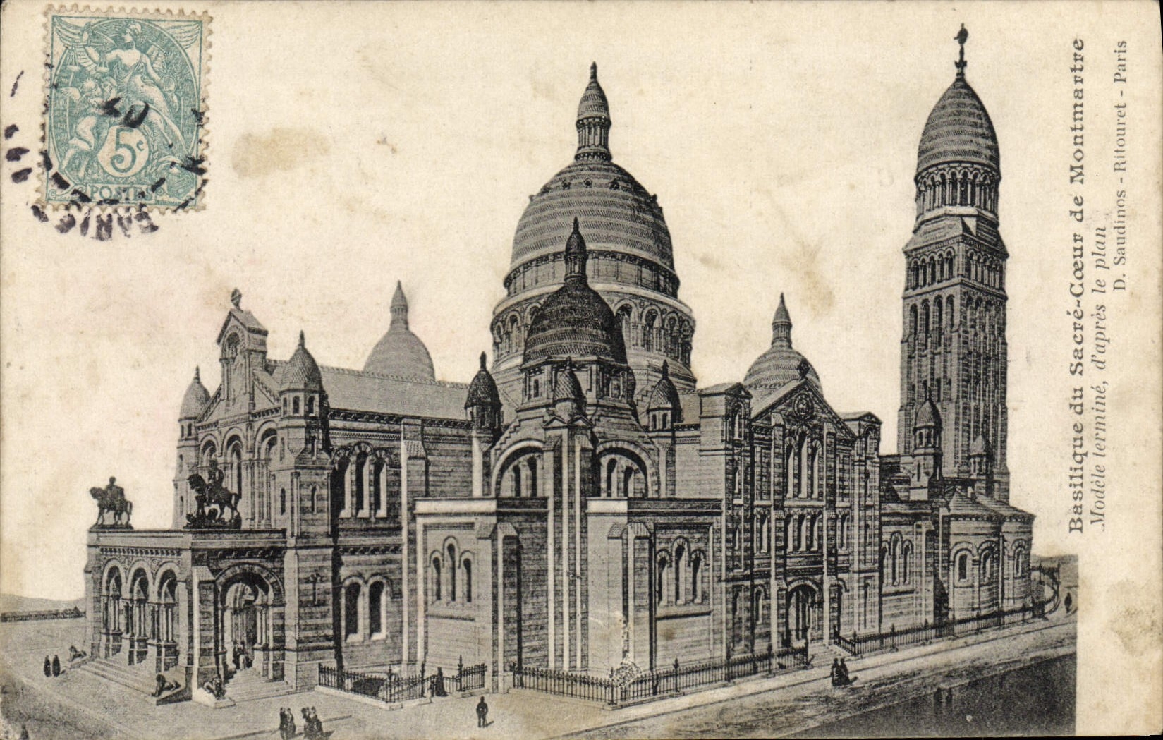 CPA Paris Basilique Du Sacre Coeur De Montmartre