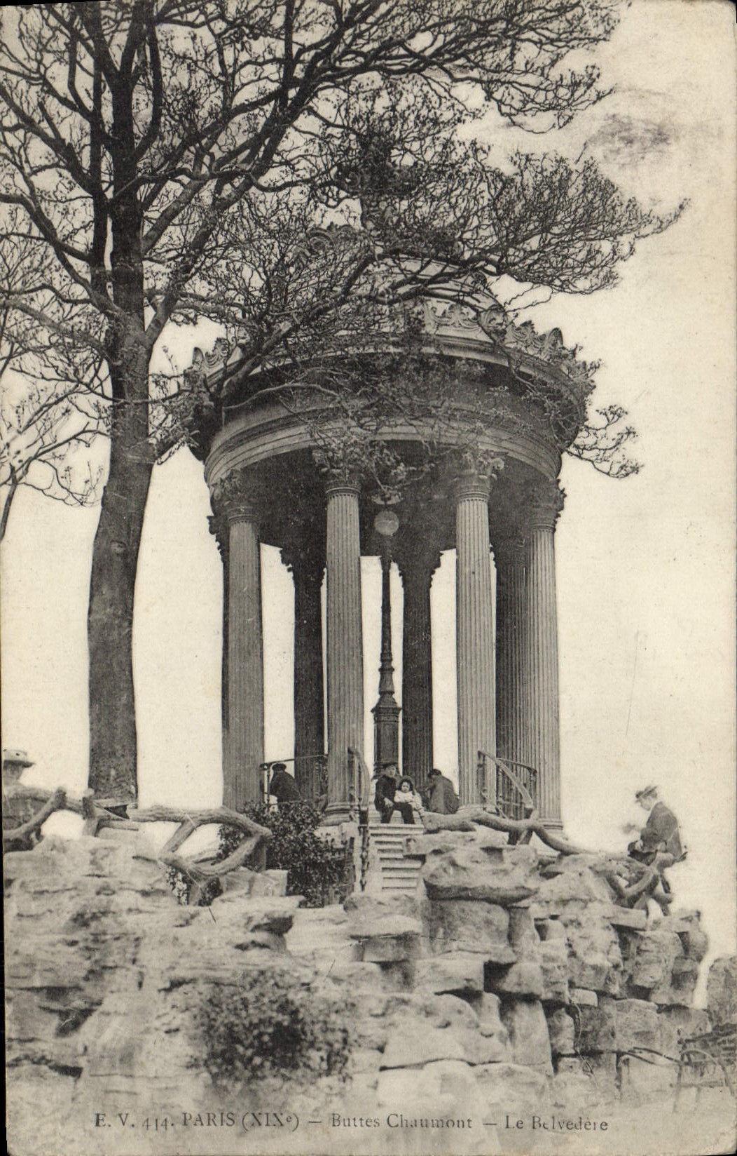 CPA Paris Buttes Chaumont le Belvedere