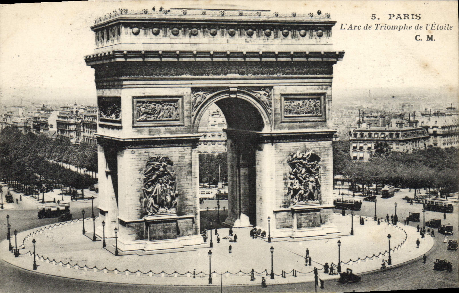 CPA Paris L'Arc De Triomphe De I'Etoile