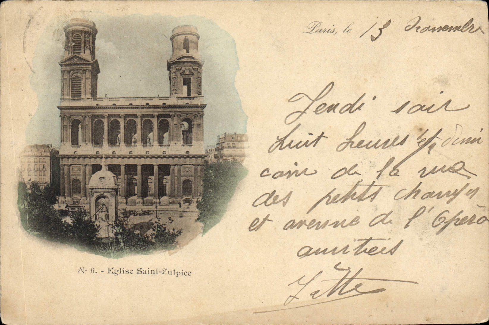 VINTAGE POSTCARD Paris Church Saint Torment