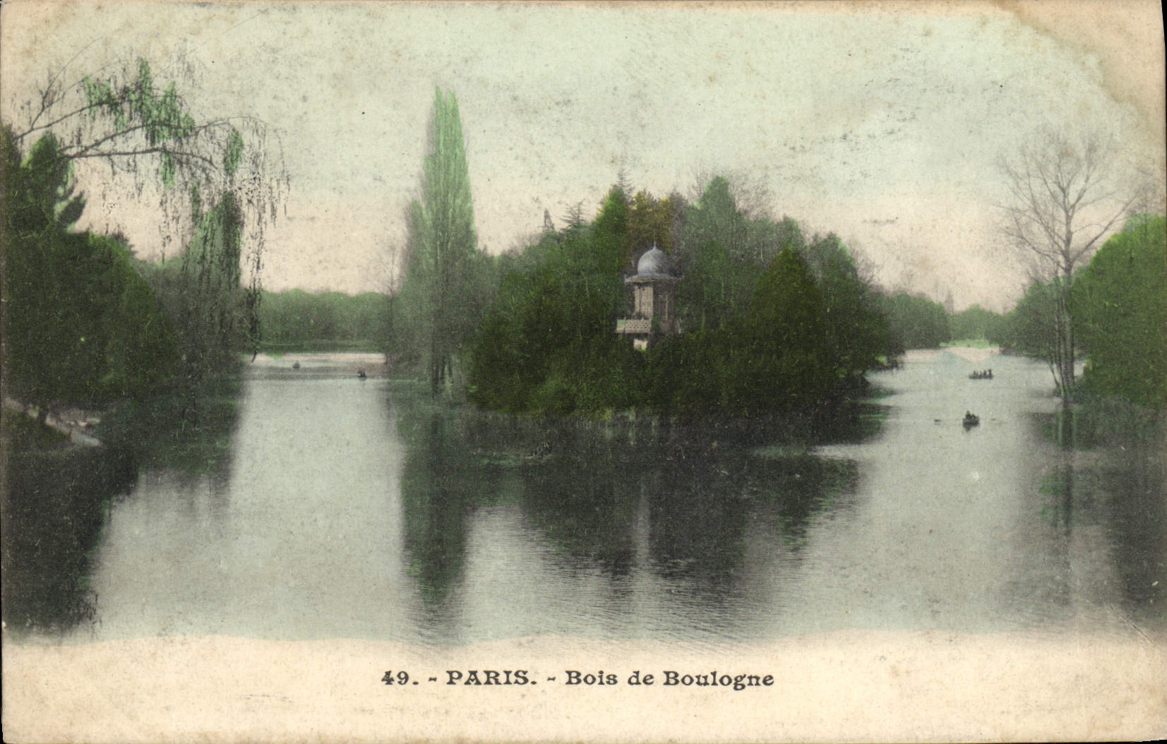 VINTAGE POSTCARD Paris At the Bois de Boulogne